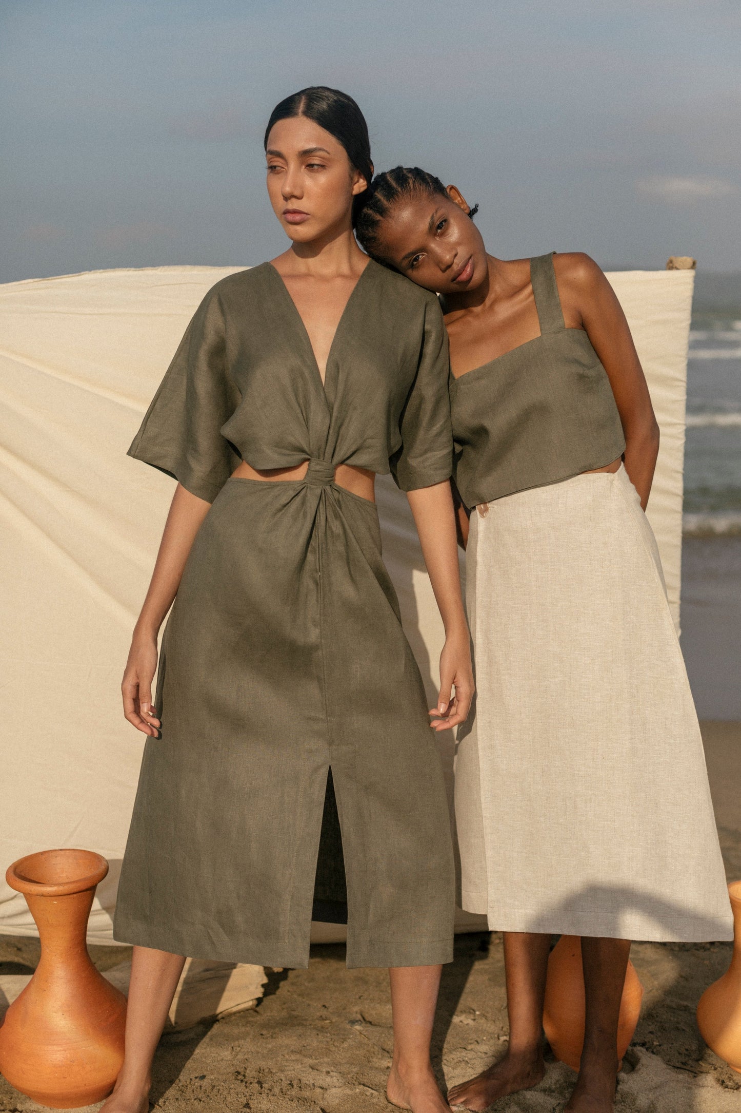 DRESS - LENA OLIVE