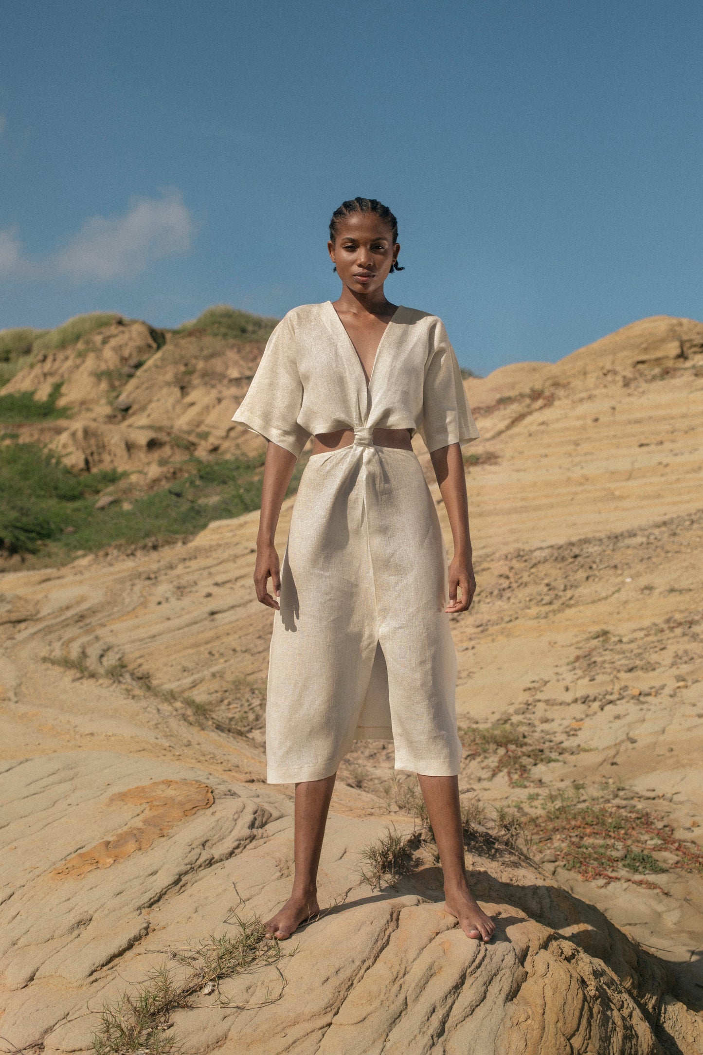 DRESS - LENA NATURAL