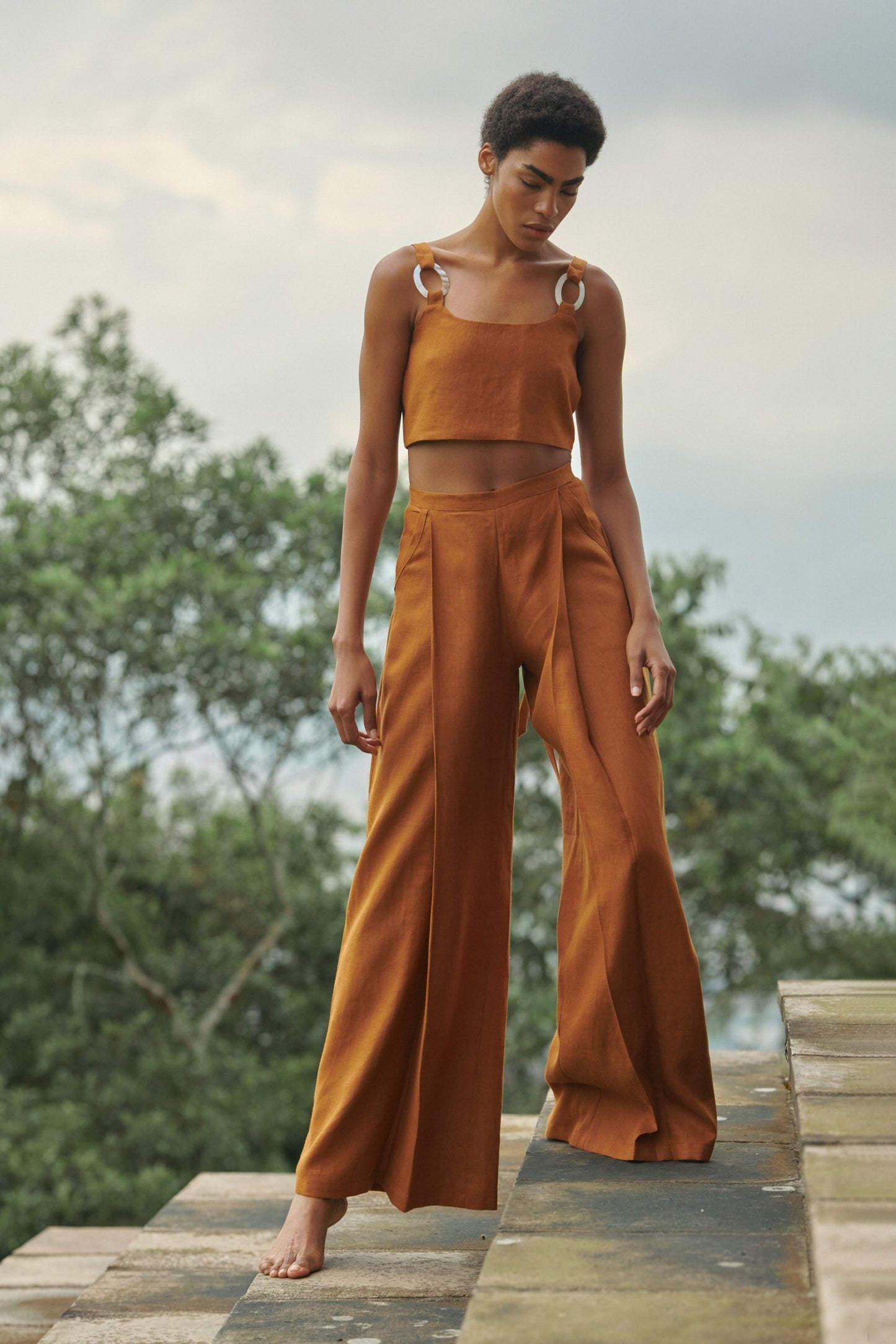 PANTALONES - ESTER OCRE