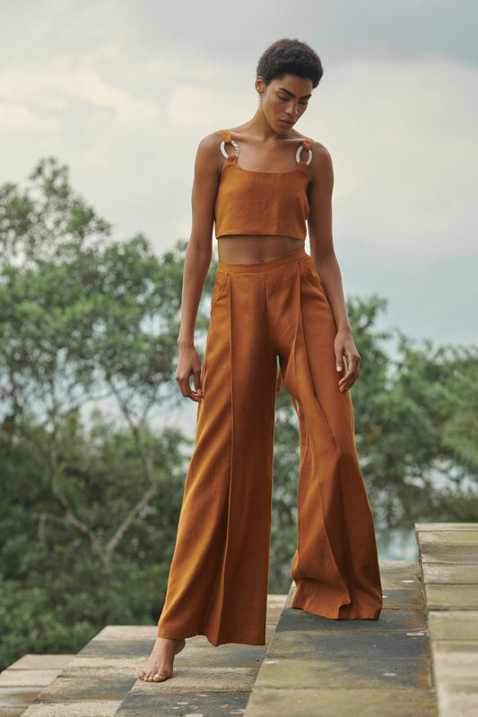 PANTALONES - ESTER OCRE